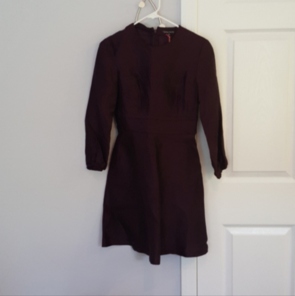 NWT Cynthia Rowley Merlot Long Sleeve Mini Dress